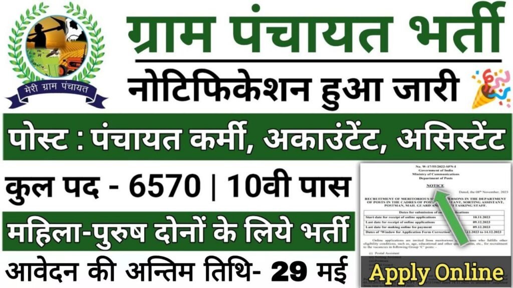 Panchayati Raj Vibhag Vacancy