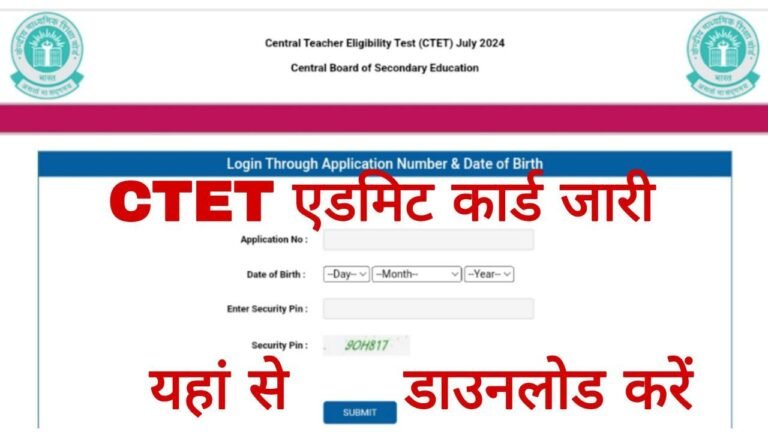 CTET Admit Card Out