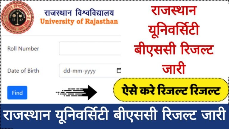 Rajasthan University BSc Result